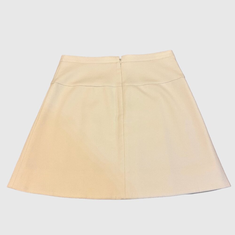 J. Crew Crepe Box-Pleated Mini Skirt - Warm Ivory - US 2 - NWT (As Is) - Picture 3 of 5
